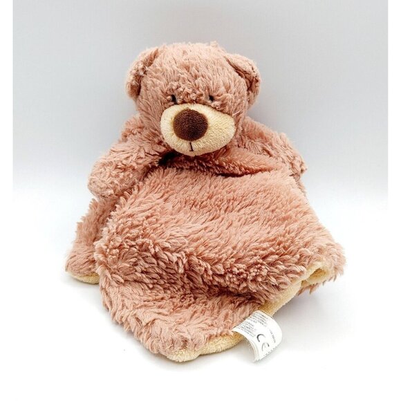 Kellytoy Bear Lovey Lovie Brown Tan Rattle Security Blanket Plush - Picture 1 of 5